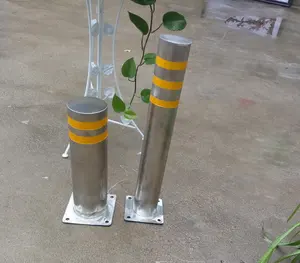 Factory Price 304 Stainless Steel Thickened Column Bollard Anti-collision Column Fixed Road Pile