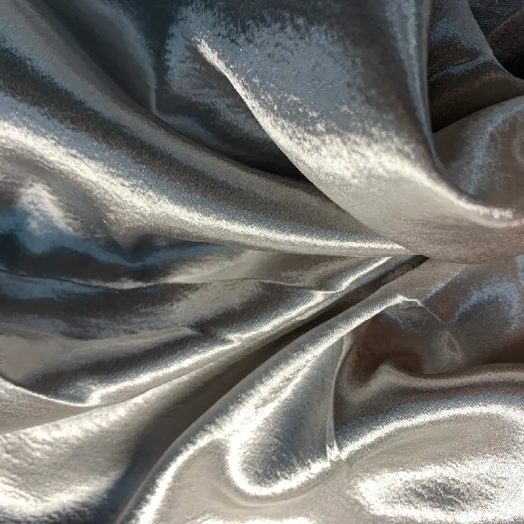 100% Polyester Soft Material Ladies Silk Velvet Satin Fabric For Garment Pajamas