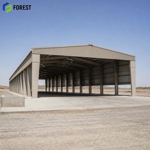 Weatherproof Galvanized Steel Structure Storage Warehouse Facility Large Span Raw Material Logistics Depot - Product Image 1