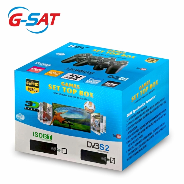 DVBN-S2 & GAME BOX 1080P for Dolby AC3 Set-Top Box Hot Sale with 18 Free-to-Air Games