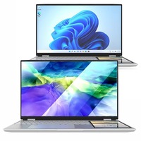 Ordinateur portable à double écran bon marché de haute qualité 15.6 pouces + 7 pouces N5095 2.5GHz ordinateur portable Win10 6G + 256G ordinateur à vendre pas cher