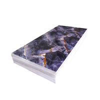Tablero de mármol UV de PVC de alta presión moderno con diseño floral de alto brillo para decoración de interiores para apartamentos de estilo clásico