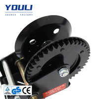 Électrophorèse noire support vide frein automatique treuil à main 800lbs levage Vertical bateau remorque trépied treuil treuil manuel