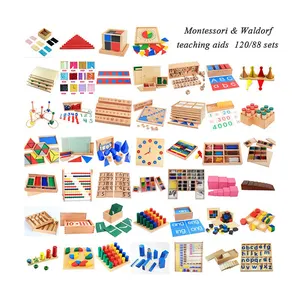 AMI et AMS Outils pédagogiques pour la classe sensorielle Matériaux Montessori en bois pour les tout-petits Équipement éducatif Jouets en bois