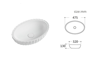 Cuvette ronde design en plaqué or Meubles d'art domestique Cuvette de comptoir <span class=keywords><strong>Lavabo</strong></span> au-dessus du comptoir <span class=keywords><strong>Lavabo</strong></span> en céramique - Product Image 3
