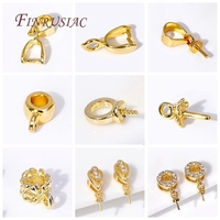 18K plaqué or grand trou bijoux à bricoler soi-même faisant des composants perles entretoises pendentif breloques avec laiton métal caution perles accessoire