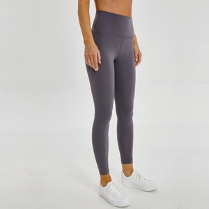 Pantalones deportivos de cintura alta para mujer, pantalones deportivos para mujer, sensación desnuda, Yoga y correr, ajustados, elásticos, sólidos, D19037 - Product Image 6