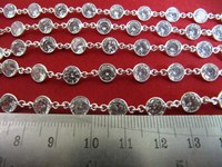 Collier tendance pour femme en acier inoxydable plaqué or 18 carats, avec zircone cubique en forme de pièce de monnaie, finition argent/or/noir, longueur 1 pied