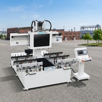 JUNRAN CNC 8 axes, mortaiseuse horizontale automatique multi-têtes de haute précision pour le travail du bois, machine à tenonner le bois