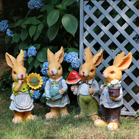 Ornements modernes de lapins artificiels pour l'extérieur, pour jardin, cour, maternelle, décoration paysagère créative
