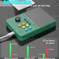 X5 Portable Mini Retro 4.0 IPS Screen Console de jeu portable 10000 Gaming 2 joueurs 8000Mah Power Bank avec 10 émulateurs