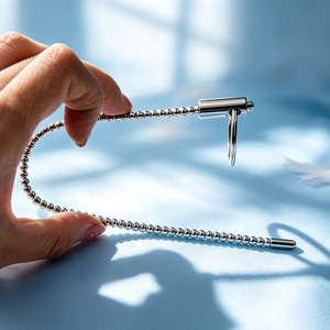 Sonda Uretrale in Acciaio Inossidabile Lucidato Multimisura, Dilatatore con Perline Compatibile con Accessori Intimi Maschili per Elettrostimolazione - Product Image 5