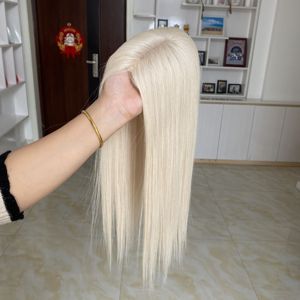 Topper Mono 5*6 personnalisable en cheveux humains vierges blonds de haute qualité pour femmes blanches, Topper juif Mono - Product Image 5