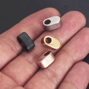 Tapa de extremo de pulsera de dos agujeros, accesorios de bricolaje de acero inoxidable, fabricación de pulseras, cordón de nailon, <span class=keywords><strong>cuerda</strong></span> náutica, extremos de cordón Doble - Product Image 5