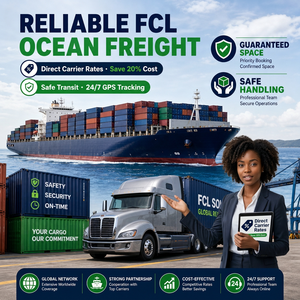 บริการขนส่งสินค้า Amazon FBA FCL จากจีนไปยังสหรัฐอเมริกาและบราซิล แบบ Door-to-Door DDP สำหรับตู้คอนเทนเนอร์ขนาด 45/40/20 HQ GP - Product Image 1