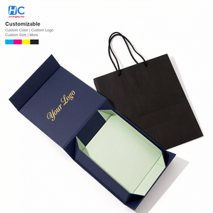 Boîte en carton rigide durable à prix d'usine avec impression de logo personnalisé, en matériaux recyclés, pour écharpes, vêtements, coffrets cadeaux professionnels - Product Image 1