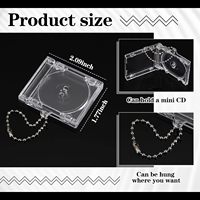 Conception de logo personnalisée, étui transparent en acrylique, disque vierge NFC, mini CD porte-clés