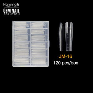Hanyinails Fournisseur OEM Offre de beauté des ongles XL Coffin Moule français Construction Pointes d'ongles à double forme pour extension de gel dur en poly gel - Product Image 2