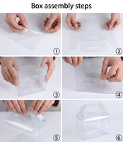 Boîtes à cupcakes en plastique PET recyclables de qualité alimentaire avec revêtement UV et rectangle transparent avec poignée pour présentation de gâteaux et de biscuits