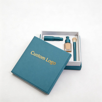 Nouvelle conception de boîte rigide pour cosmétiques avec impression offset sur papier artistique, logo personnalisé, impression à chaud dorée pour emballage compact de cosmétiques