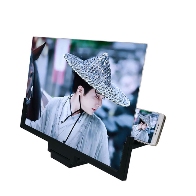 14 Inch Screen Amplifier 3d hd Video Enlarger Phone Screen Magnifier Stereoscopic Amplifying Mobile Phone Bracket