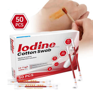 Wegwerp Joodafoor Wattenstaafjes Povidon Jodium Gevulde Wattenstaafjes Voor Nooddesinfectie - Product Image 1