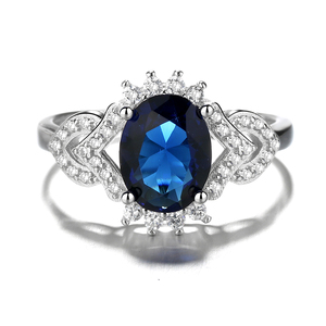 Engagement Cubic Zirconia Ring Sapphire Ring 925 Silver Ring Jewelry <strong>Fashion</strong> <strong>Jewellery</strong> Wholesale - Product Image 6