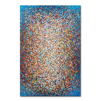 Peinture personnalisée grand format, art mural abstrait moderne sur toile, peinture à l'huile colorée faite à la main style Jackson Pollock, décoration artistique pour la maison à suspendre
