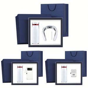 3 in 1 Stainless Steel Vacuum Flask Neck <b>Massager</b> Power Bank with Phone Stand <b>Personalized</b> Luxury Business Corporate Gift Set - Product Image 3