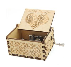 No se puede evitar enamorarse Caja de música de madera, cajas musicales grabadas antiguas Estuche Regalos <span class=keywords><strong>para</strong></span> amante, niño y <span class=keywords><strong>novia</strong></span>, esposo, esposa - Product Image 3