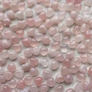 Fabrik preis Naturstein Kristall Handwerk Herzform Rosenquarz Kristall Herz 2-3cm Heils teine Andere Kristall Handwerk - Product Image 5