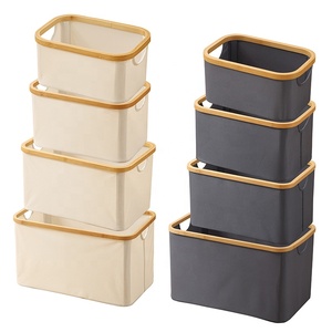 Opvouwbare bamboe wasmand, kledingopberger, opbergmand voor kleding, opbergmanden voor de kast met handvat - Product Image 6