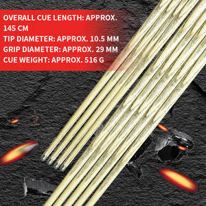 ASRB CUETK05 Stecca da Snooker Monopezzo in Legno Duro Bianco Nordamericano con Punta in Ceramica e Pelle Originale di Fabbrica, Punta in Rame Bianco, <span class=keywords><strong>Ronnie</strong></span> O'Sullivan - Product Image 5