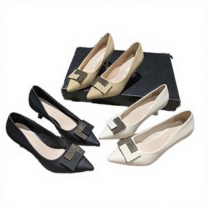 Wholesale Office Shoes Spring Solid Fashion <b>Closed</b> <b>Toe</b> Design Light Elegant Thin High <b>Heels</b> Femme Dress Shoes Ladies Pumps - Product Image 4