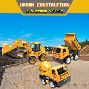 4 Pack Inertia Engineering Construction Vehicle <b>Toys</b> Set Drop Resistant <b>Crane</b> Excavator Bulldozer Mixer <b>Truck</b> Kids Gift - Product Image 2
