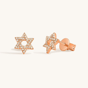 Joyería Juvenil Minimalista Xinyun: Aretes de Plata de Ley 925 con Forma de Estrella y Diamantes de Imitación - Product Image 2