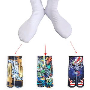 Wholesale <strong>Hot</strong> Sale 2023 New Sport Dress Daily Polyester Custom Printing White Blank <strong>Socks</strong> for Sublimation - Product Image 6