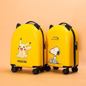 Valise à roulettes pour enfants, dessin animé, 18 pouces, coque rigide, avec serrure, pour filles, voyages de loisirs, matériau ABSPC - Product Image 3