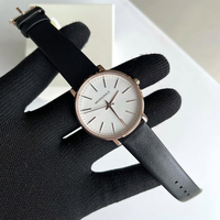 Montre pour femme avec cadran blanc, bracelet en cuir rose, lunette en or rose, mouvement à quartz, affichage analogique, échelle graduée, bracelet de 18 mm, cadran de 38 mm, luxe