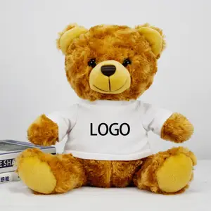 Customised Logo Child Plush Toy Teddy Bear With T-shirt Wholesales Gifts 12 Inch Teddy Bear Stuffed Dolls