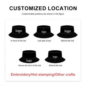 Custom Bucket Hat Outdoor Cotton Fashion Basin Hat Embroidery Popular Beach Travel Bucket Hat - Product Image 4