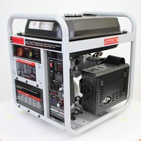 Générateur d'essence portable refroidi par air, haute qualité, faible bruit, 6 kW, monophasé, sortie 220 V, démarrage électrique, réservoir de carburant de 25 L, 12 h d'autonomie