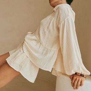 Manufacturer Loose Luxury Solid Color Hawaiian <b>Shirt</b> <b>and</b> <b>Shorts</b> Two Piece <b>Set</b> <b>Women</b> Custom Soft Linen Suit - Product Image 4