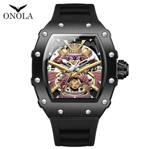 Montres mécaniques automatiques ONOLA 3865 <span class=keywords><strong>pour</strong></span> hommes, étanches, montres de luxe <span class=keywords><strong>pour</strong></span> hommes, bracelet en silicone, <span class=keywords><strong>montre</strong></span> de sport - Product Image 2