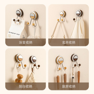 No-drill Wall Hooks 2 Hooks Removable Suction Cup Kitchen And Bathroom Hooks - Product Image 4