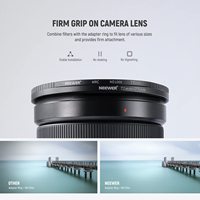 Kit d'adaptateurs de filtre pour objectif photo en alliage d'aluminium, 7 pièces, avec anneaux rehausseurs de 49-52 mm à 72-77 mm