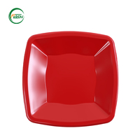 Assiettes en plastique PS jetables multicolores personnalisables pour mariage, fête, restaurant, assiettes en plastique pour aliments