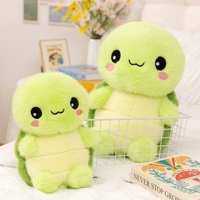 Boneka Kura-Kura Hijau Lembut Kawaii, Mainan Hewan Kura-Kura Isi Dakron Super Lembut, Bantal Rumah Lucu, Hadiah Ulang Tahun untuk Anak-Anak