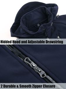 Chaqueta deportiva de diseño personalizado para hombre, de talla grande, transpirable, impermeable, de cuero, béisbol, Softshell, parches finos lisos - Product Image 5