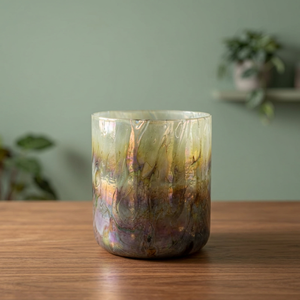 Pot à bougie décoratif en verre hurricane écologique, peint à la main, résistant à la chaleur, transparent ou fumé, pour Noël - Product Image 3